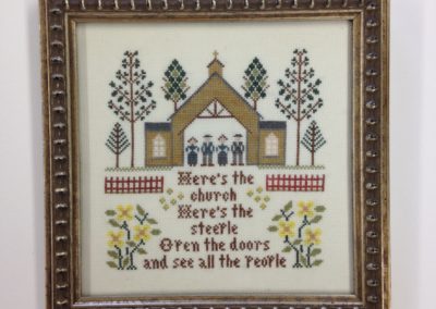 Children's religious quote in cross stitch
