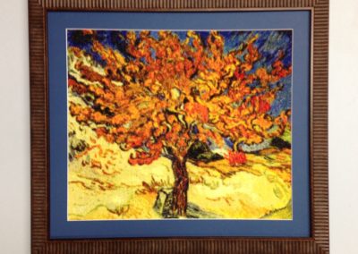 Van Gogh tree in needlework