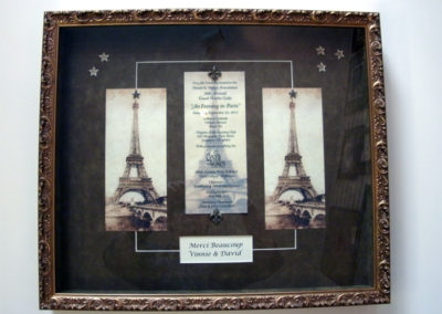 framed collage of paris memories