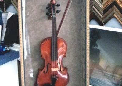 shadowbox musical instrument violin family heirloom